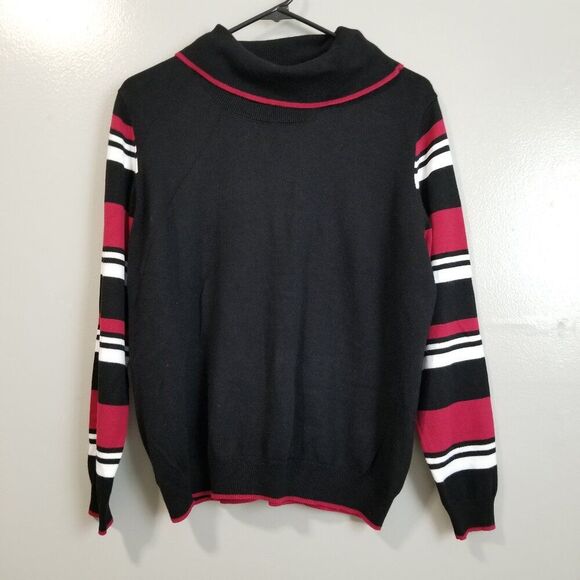 Alfred Dunner Black Red Sweater Women's PXL - Picture 1 of 6